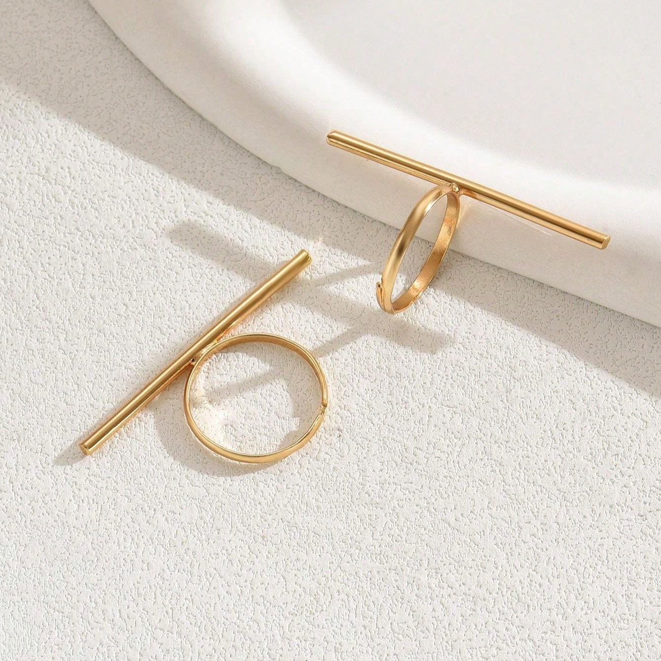 Conjunto de Aneis/2 - Peças - Minimalista