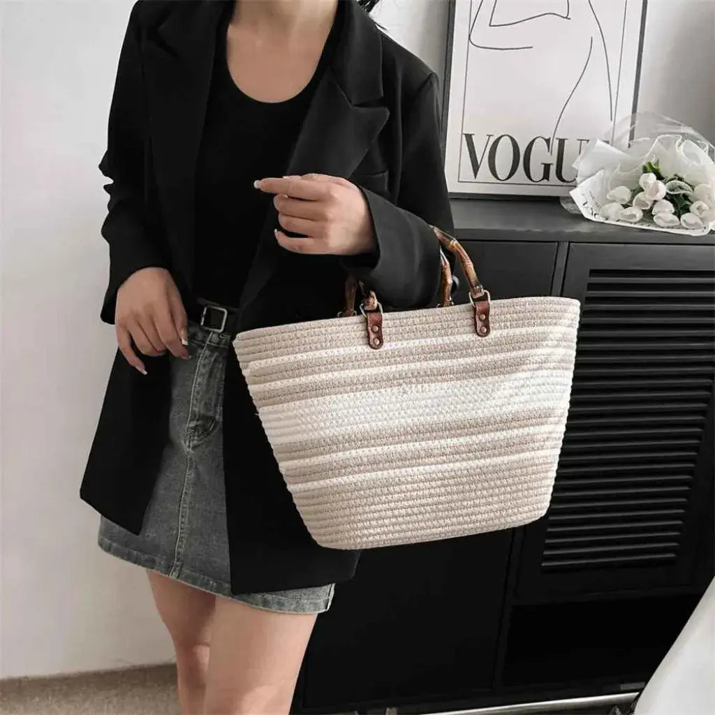 Bolsa de Palha Modelo Maresia Off White