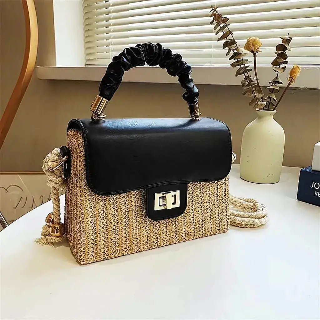 Bolsa de Palha Modelo Secret Black
