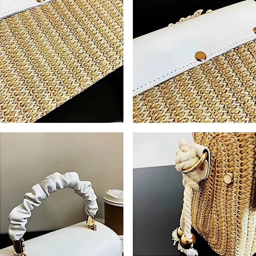 Bolsa de Palha Modelo Secret White