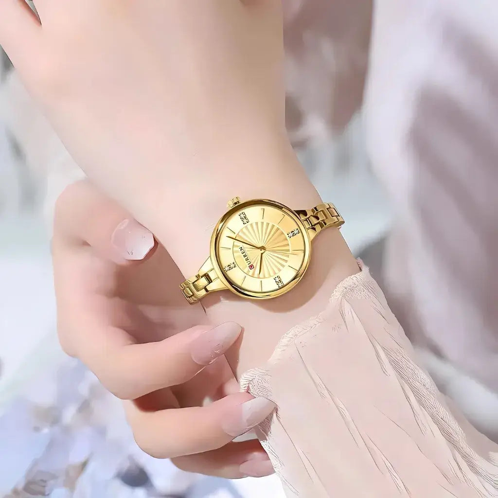 Relógio Feminino Dourado Modelo Royale