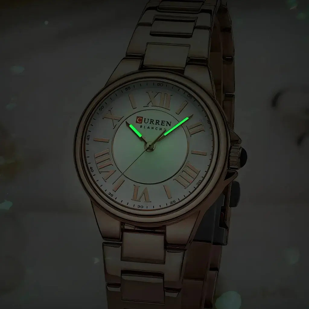 Relógio de Pulso Feminino Dourado Modelo Grace