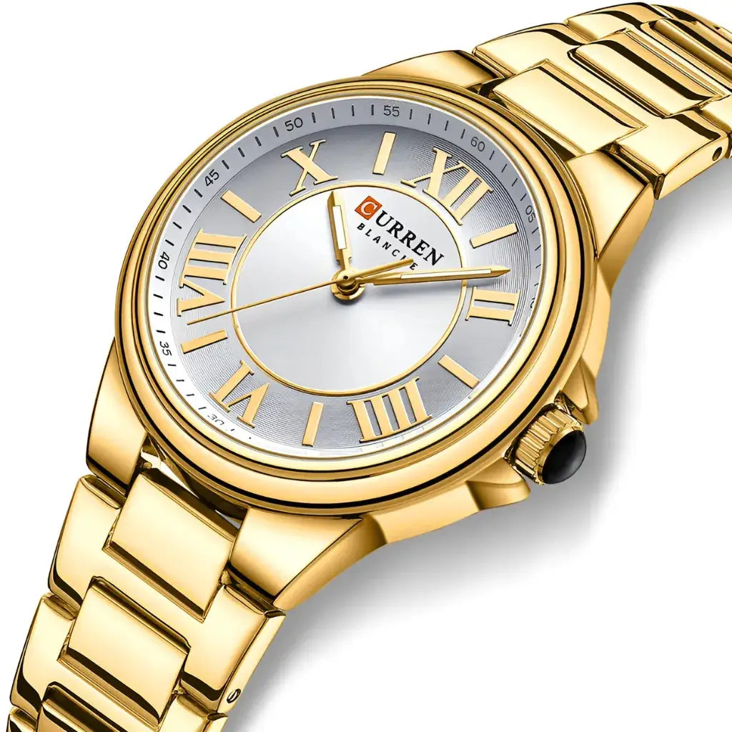 Relógio de Pulso Feminino Dourado Modelo Grace