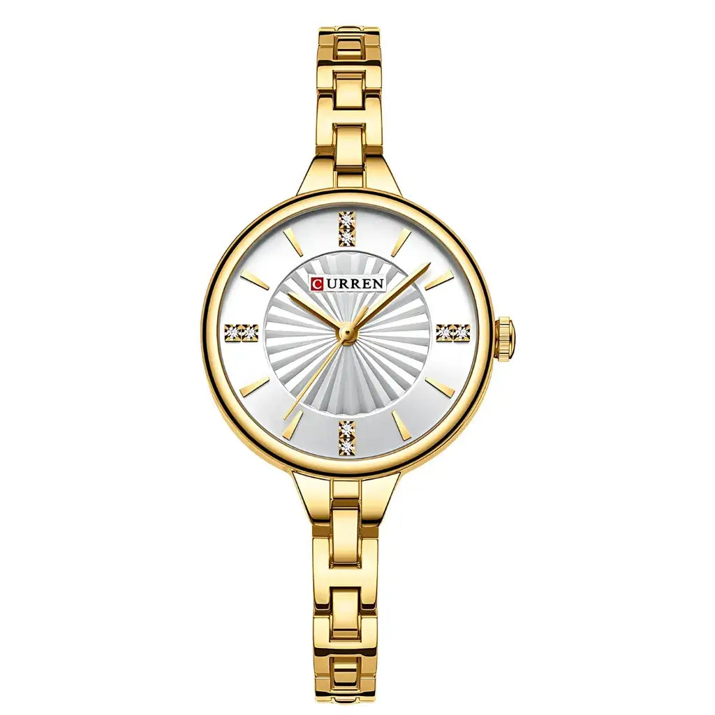 Relógio de Pulso Feminino Dourado Modelo Royale