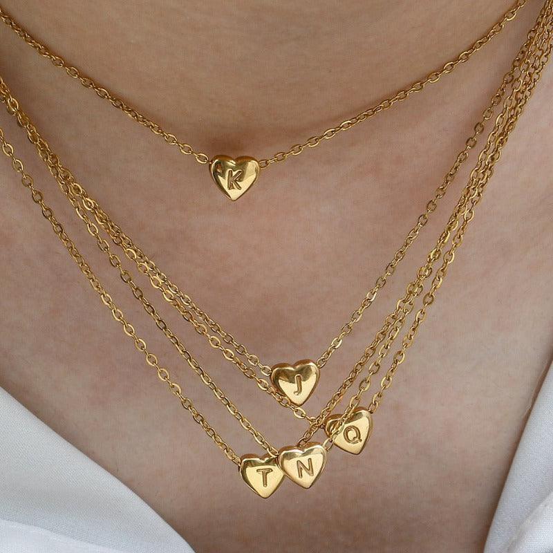 Colar Feminino Inicial Coração