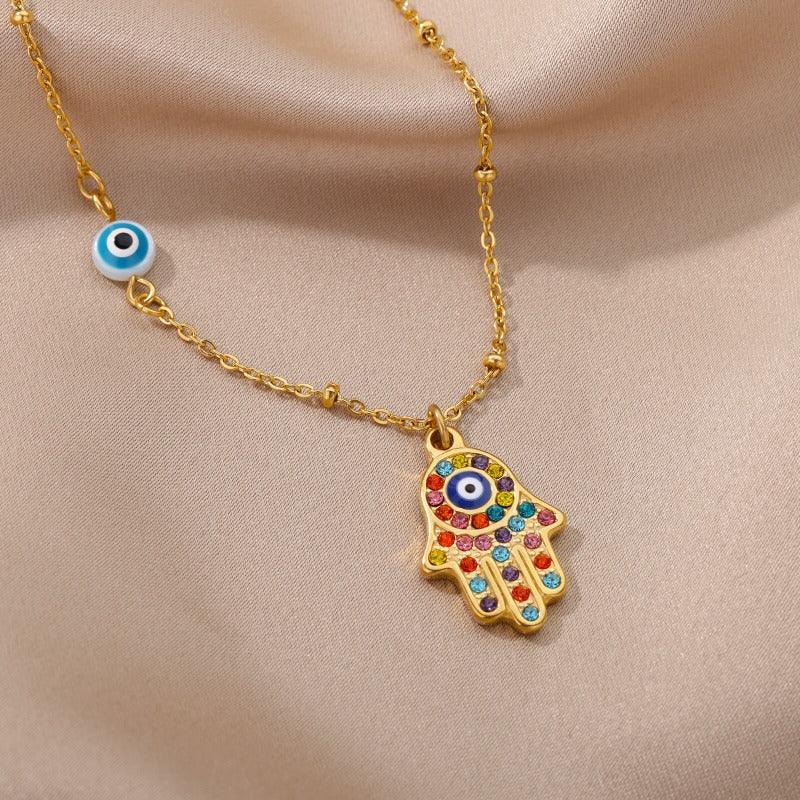 Colar Feminino Olho Grego Mau-Olhado