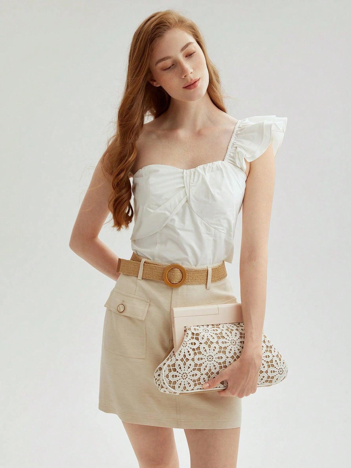 Bolsa Clutch Com Design Floral Oco - Carmela