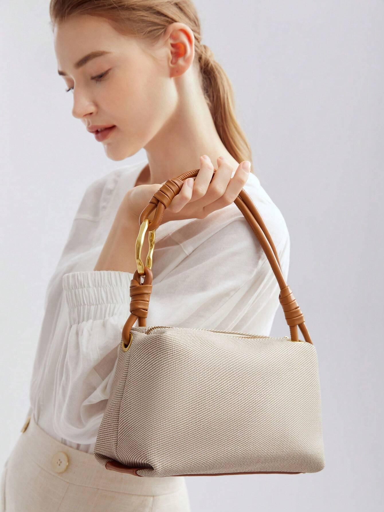 Bolsa Minimalista De Ombro Com Detalhes Na Alça - Venezia