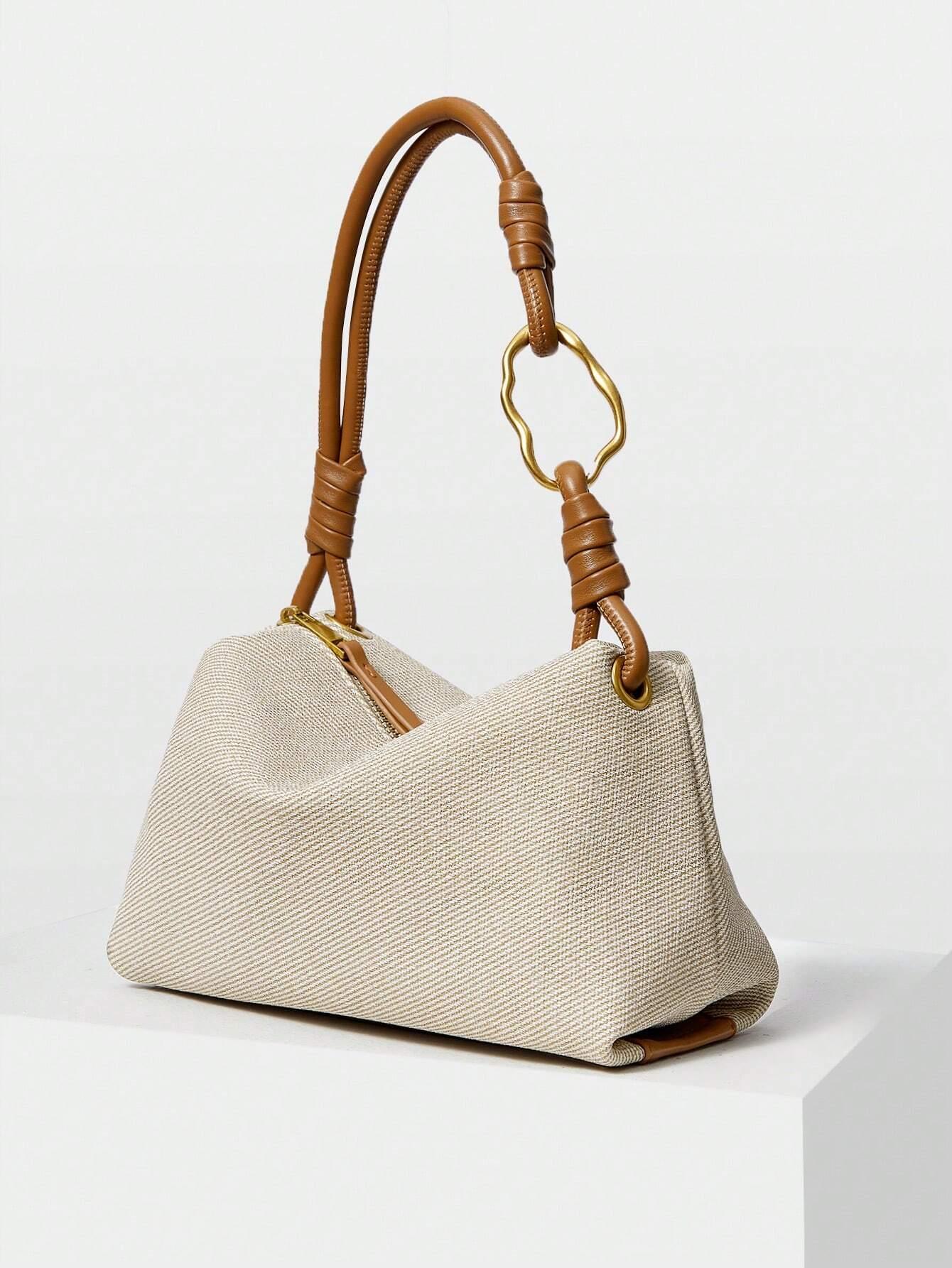 Bolsa Minimalista De Ombro Com Detalhes Na Alça - Venezia