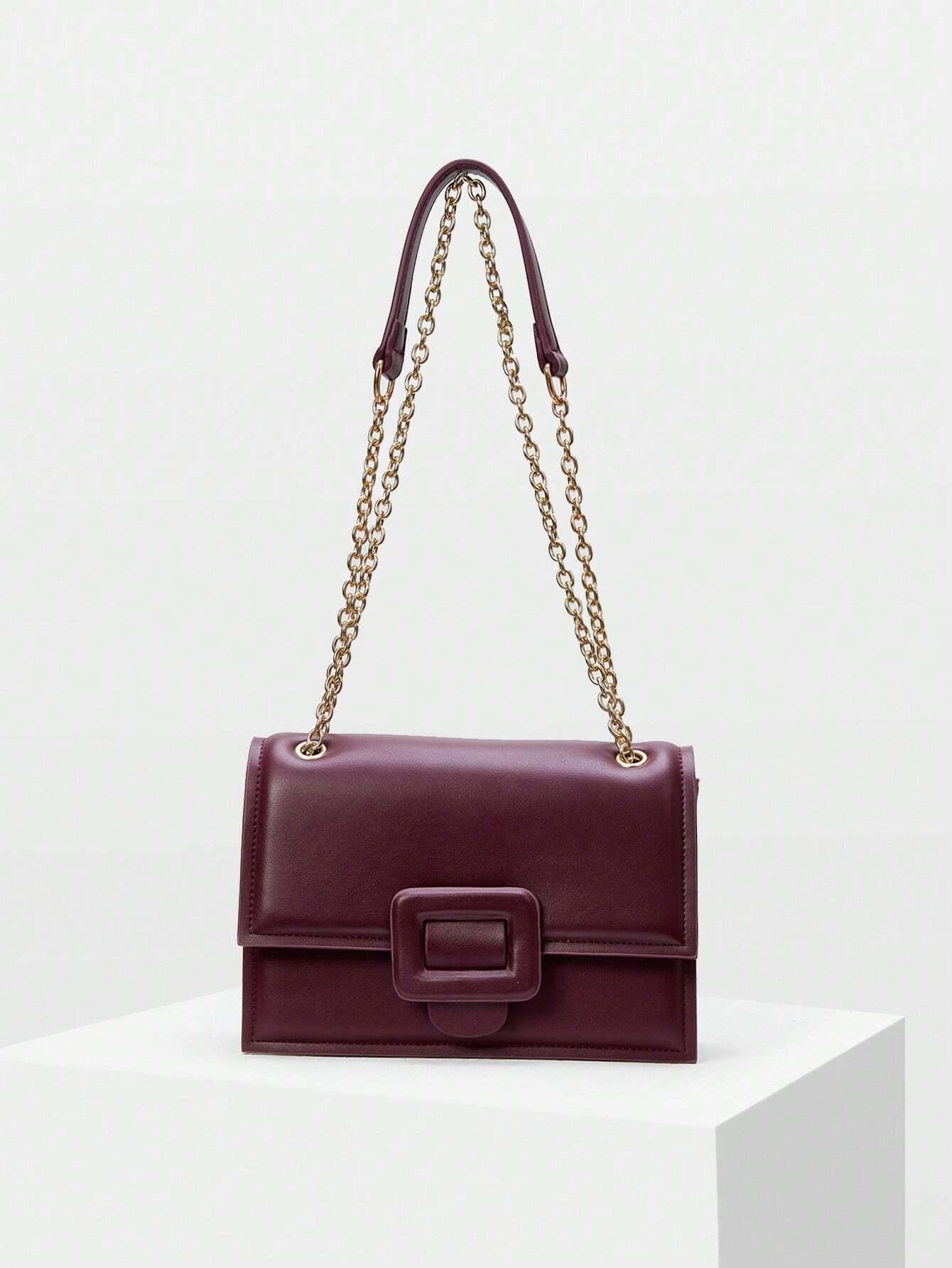 Bolsa Tiracolo Com Corrente E Fivela - Stella