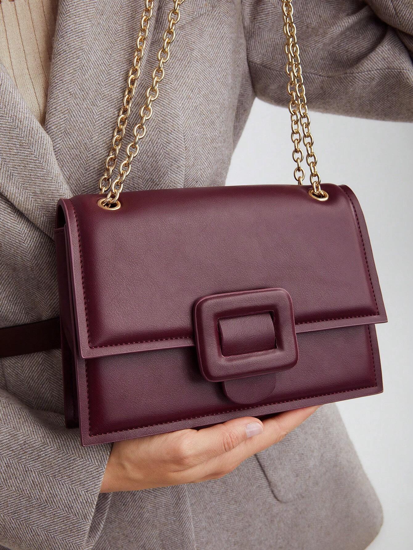 Bolsa Tiracolo Com Corrente E Fivela - Stella