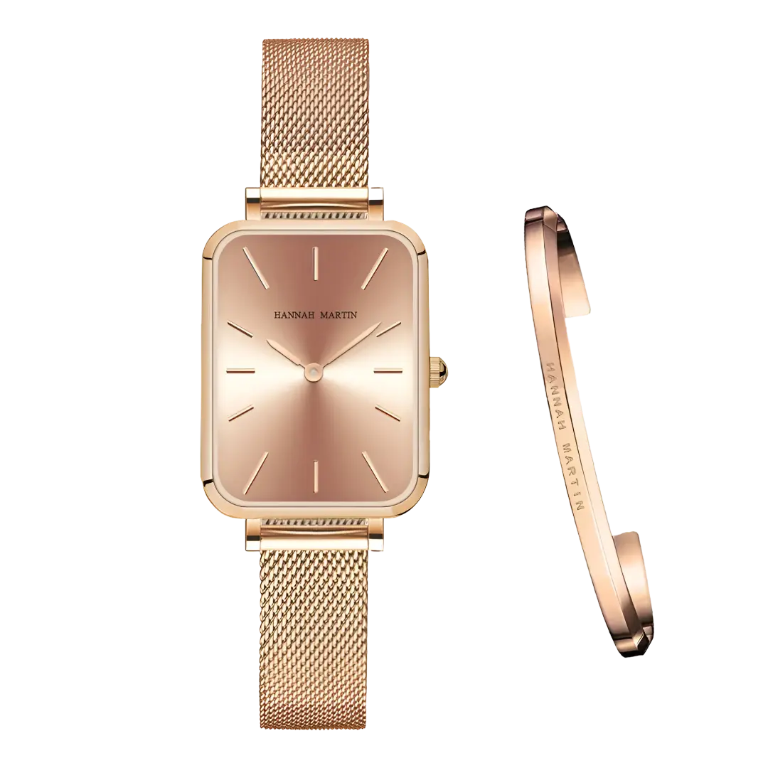 Relógio Feminino Quartzo Martin Retangular - Ganhe a Pulseira da Marca